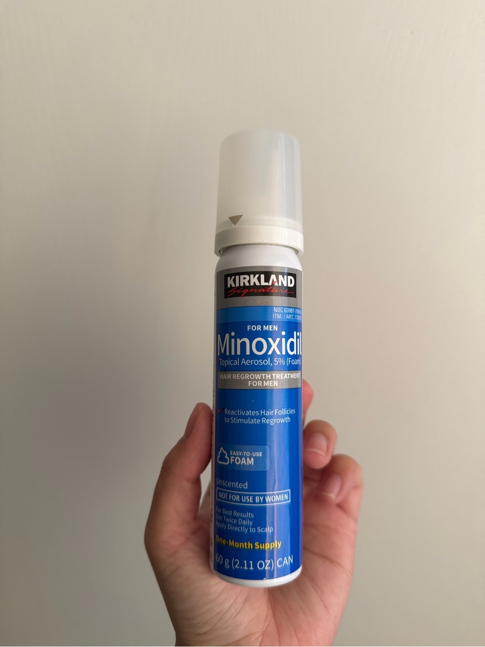 Kirkland Signature Minoxidil 5% Foam Hair Regrowth Treatment for Men - 60g